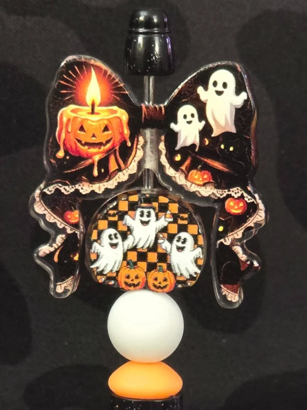 Ghost Halloween Acrylic Novelty Spinner Pen